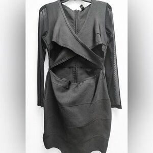 Elegant Black Long-Sleeve Dress